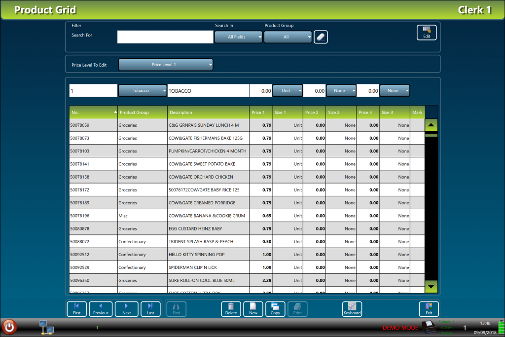 System Menu Programming – RED EPoS